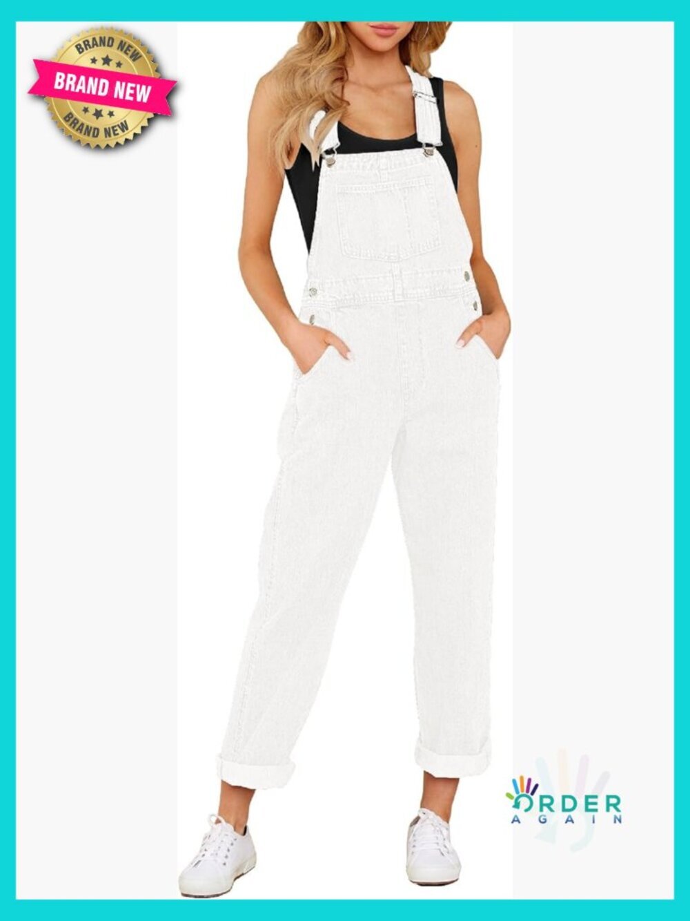 Overalls for Women Loose Fit Denim Bib Jumpsuit Stretch Relaxed High Rise
